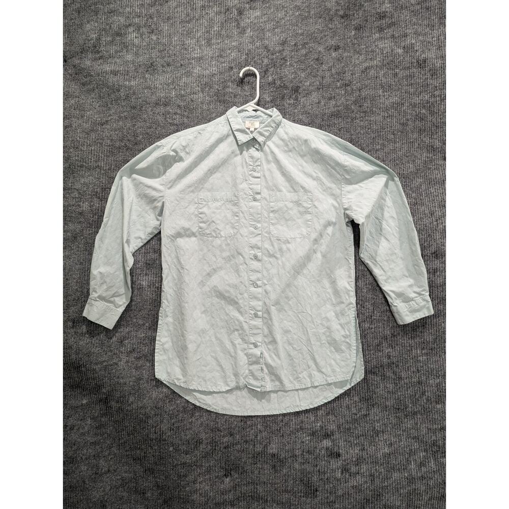 Dizzy Lizzy Men's Cream Long Sleeve Double Pockets Cotton Casual Shirt Size L